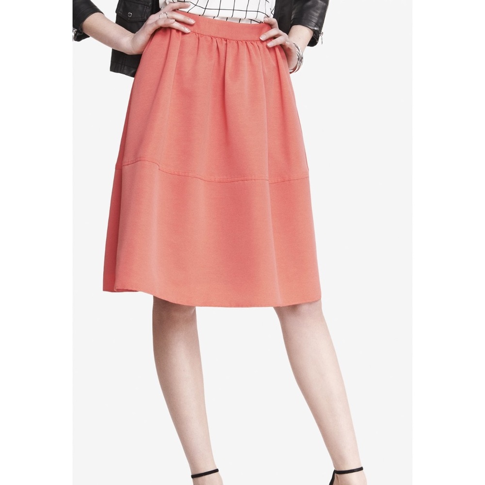 Express coral midi skirt NWT Size 12